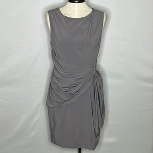 Zac Posen Z Spoke Lord & Taylor Draped Sleeveless Dress in Grey - NEW - Size 8